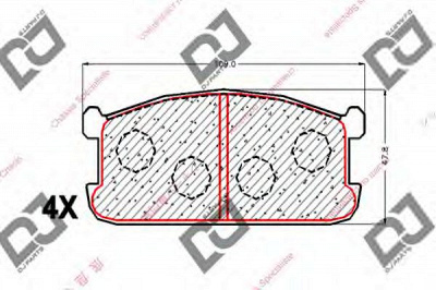 DJ PARTS bp1779 -  Комплект тормозных колодок, дисковый тормоз